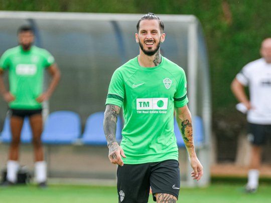 Darío Benedetto ya tuvo su primer entrenamiento en Elche.