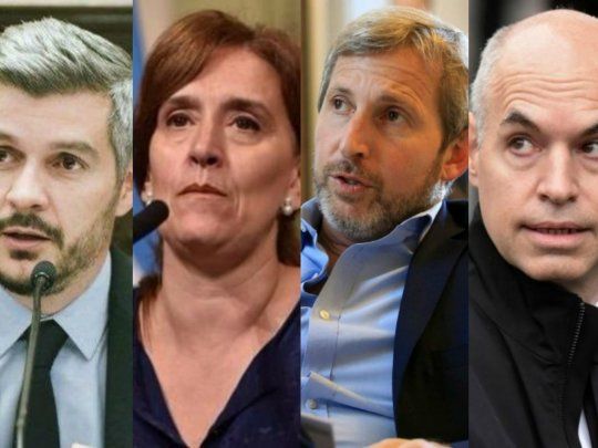 Peña, Michetti, Frigerio y Rodríguez Larreta. 