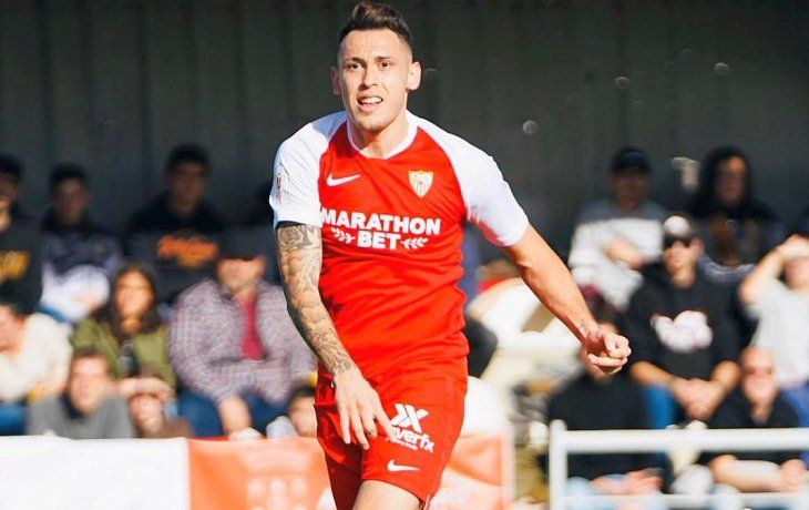 Lucas Ocampos marcó en el triunfo de Sevilla.