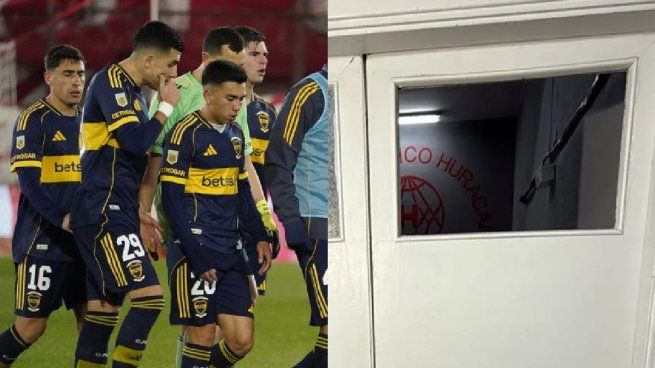 Bronca en Boca: un jugador rompíó un vidrio tras la derrota con Huracán