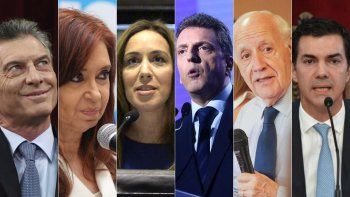 Danza de nombres. Macri, Cristina, Vidal, Massa, Lavagna y Urtubey.