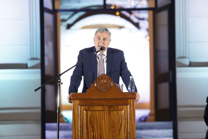 El radical Gerardo Morales, durante la presentación de la iniciativa de reforma constitucional el  pasado 12 de septiembre. Este martes será un día clave.