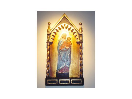Obra de Pedro Facchini que integra la muestra de Arte Sacro actualmente en exposición en el Hotel Panamericano.