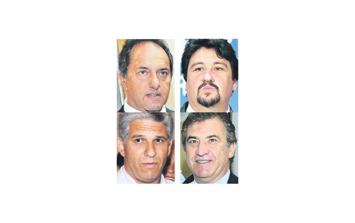ámbito.com | Daniel Scioli, Maurice Closs, Claudio Poggi y Sergio Urribarri.