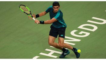 Pella sigue avanzando en Chengdu y quiere seguir mejorando tras el duro revés en la Davis (Foto sitio oficial de la ATP).