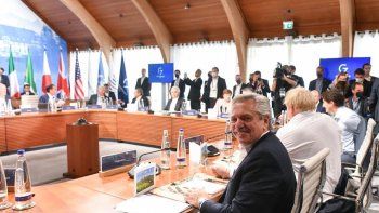 Alberto Fernández participa de la reunión plenaria del G7 en Alemania.