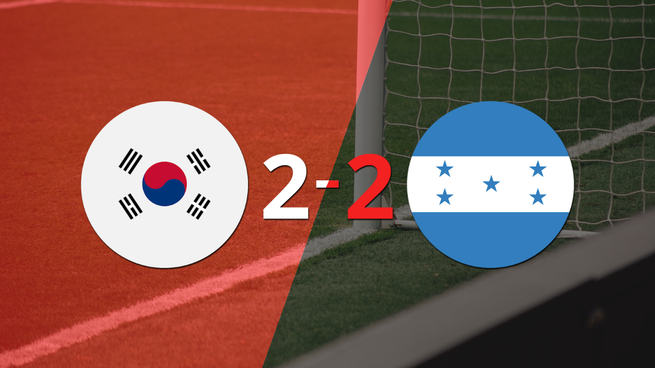 Vibrante 2-2 entre Rep. de Corea y Honduras