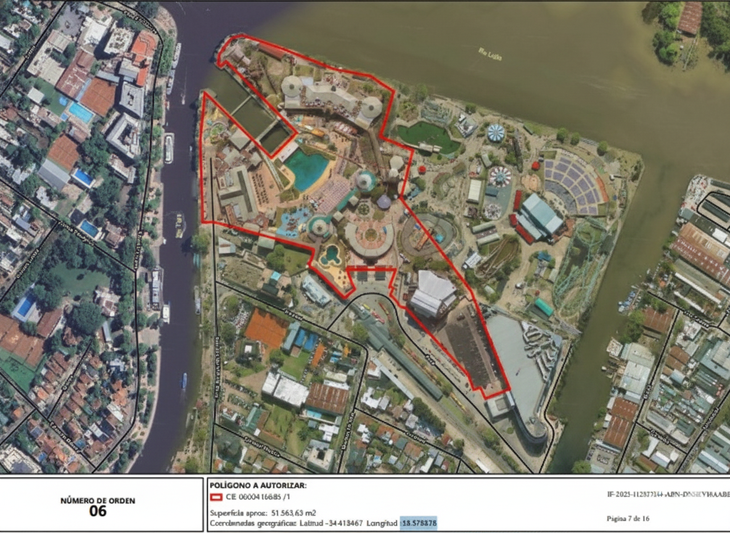 Vista aérea del sector que será subastado Vista aérea del sector que será subastado