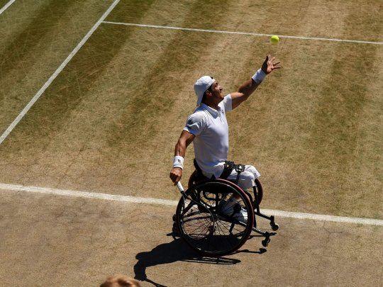 Gusti, durante el último Wimbledon. Allí fue finalista en 2017 y 2018.