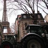Así fue la protesta de los tractores en París. Así fue la protesta de los tractores en París.