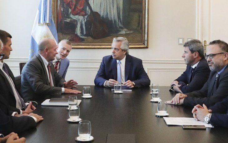 Canadiense Lundin Gold mostraron sus planes de inversión ante Alberto Fernández y Sergio Uñac.