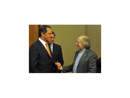 Daniel Scioli y Adolfo Pérez Esquivel
