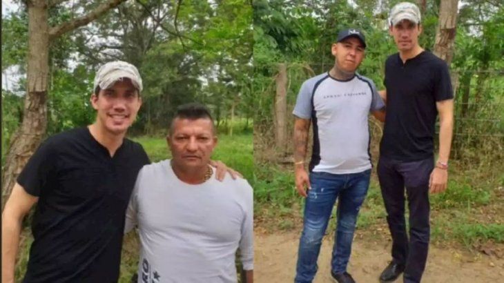 Juan Guaidó junto a paramilitares de Los Rastrojos.