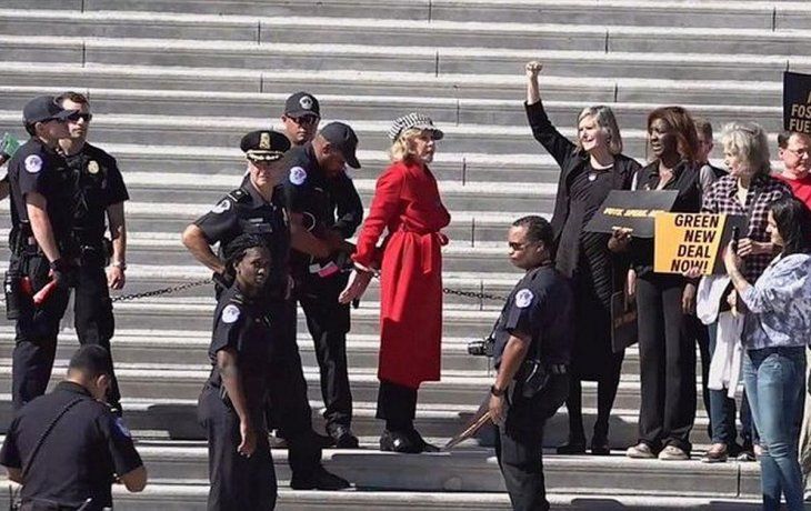 Jane Fonda en el momento de su detención.&nbsp;