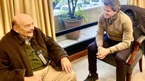 Domingo Cavallo y Luciano Laspina se reunieron en la casa del exministro de Economía.