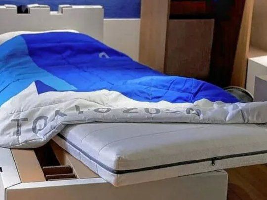 Cama anti sexo de Juegos Olímpicos.jpg