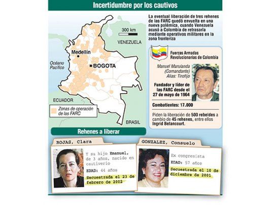 Pelea de Venezuela y Colombia complica la entrega de rehenes