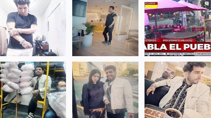 El perfil de Instagram de Fernando André Sabag Montiel lo muestra con la campera blanca, junto a una chica y otra vez con los algodones de azúcar cerca. 