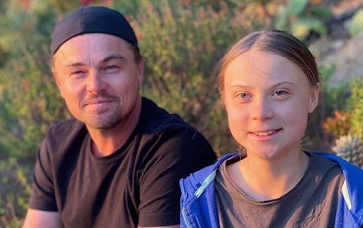 Leonardo DiCaprio y Greta Thunberg