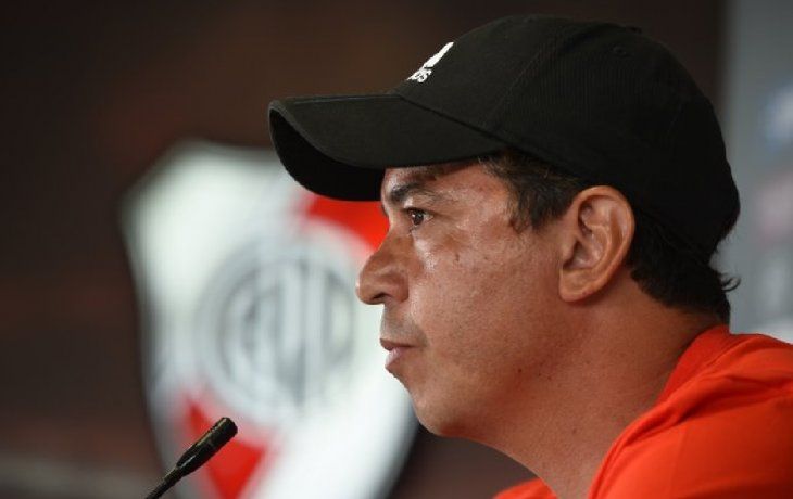 Marcelo Gallardo en la conferencia de este lunes
