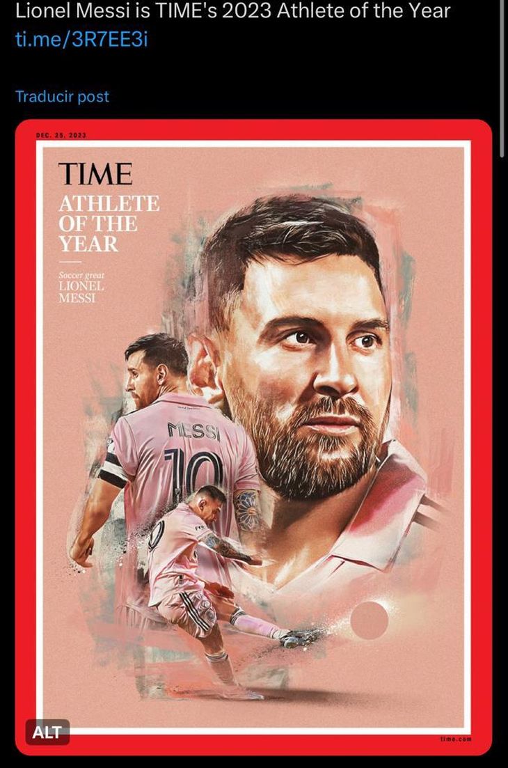 Lionel Messi fue elegido por la revista Time como el mejor atleta del año