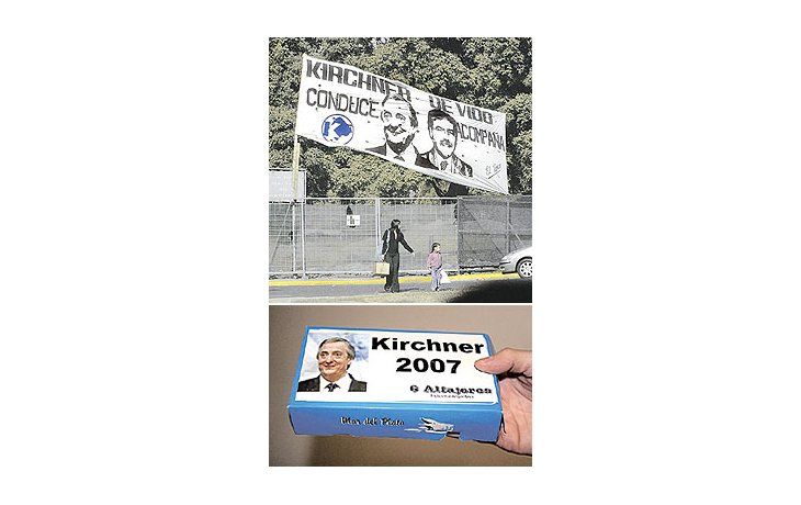 ámbito.com | Compromiso K tapizó la Ciudad de Buenos Aires con afiches y carteles de apoyo a la plaza del sí. Nadie quiso quedar fuera de escena, como demuestra este pasacalle que incluye al ministro de Planificación, Julio De Vido, junto al Presidente, (arriba). Se
