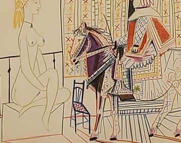 La Comedia Humana, litografía de Pablo Picasso. 