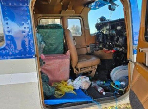 La avioneta narco interceptada en Santa Fe. 