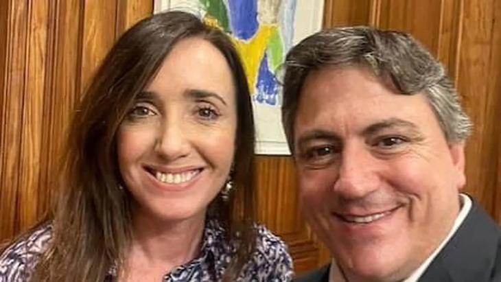 Francisco Paoltroni with Victoria Villarruel. Francisco Paoltroni with Victoria Villarruel.