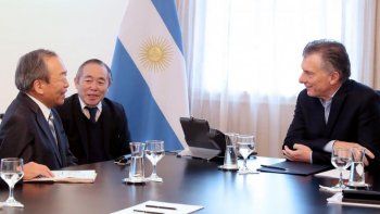 Mauricio Macri recibió a los directivos de Toyota en Olivos.