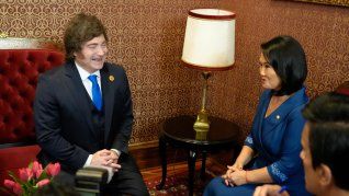 Javier Milei compartió una bilateral junto a Kaiko Fujimori.
