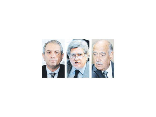 Julio Alak, Marcelo Fuentes y Manuel Urriza