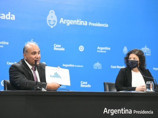 El jefe de Gabinete Juan Manzur anunció la flexibilización de actividades a raíz del descenso de casos de coronavirus.