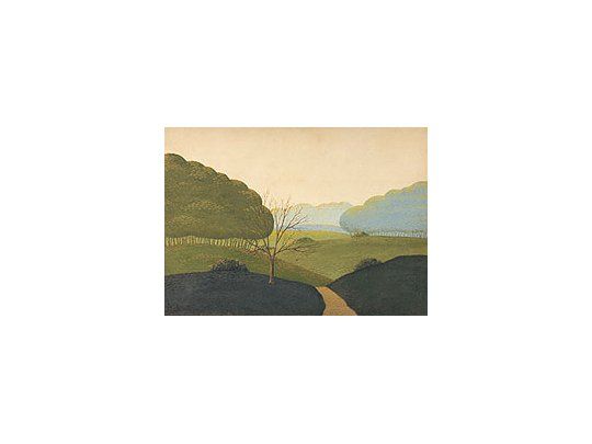 «Paisaje conbosquecillos», una delas cerca decien sutilesobras quereúne lamuestra deFrayGuillermoButler,en el CentroCulturalRecoleta.