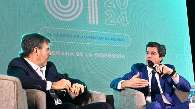Los organizadores de la Semana de la Ingeniería 2024, dedicada a la alimentación: Javier Goñi (Ledesma) y Pablo Bericuartua (Presidente del CAI).