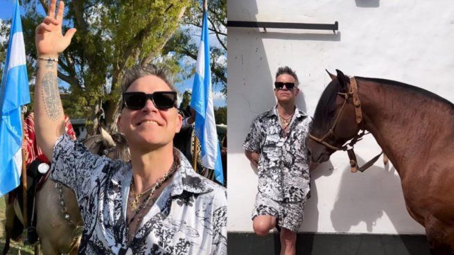 Robbie Williams and his family are in Argentina