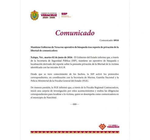 Las autoridades de Veracruz confirmaron el secuestro de la mujer y anunciaron el comienzo de una investigación. Las autoridades de Veracruz confirmaron el secuestro de la mujer y anunciaron el comienzo de una investigación.
