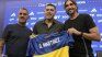 Diego Martínez, Boca coach, with Riquelme, club president. Diego Martínez, Boca coach, with Riquelme, club president.