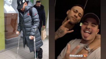 otro escandalo de neymar: se fue de fiesta en paris luego de sufrir una dura lesion