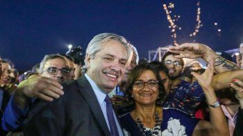 Alberto Fernández con la gobernadora Lucia Corpaci en Catamarca.
