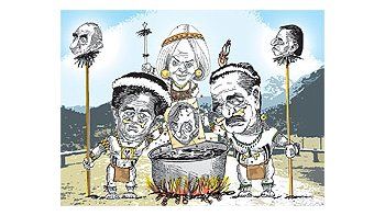 ámbito.com | Eduardo Duhalde, Hilda Chiche Duhalde y Raúl Alfonsín.