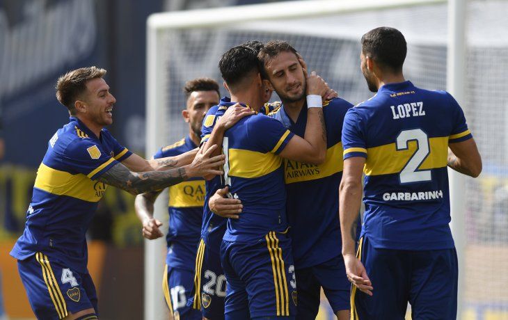 Boca Juniors y Lanús se enfrentaron en la Bombonera por la 12da. fecha de la zona B de la Copa Liga Profesional, con arbitraje de Facundo Tello.