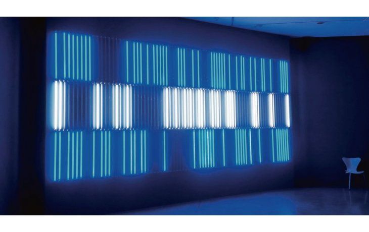 ámbito.com | Avello. Las banderas luminosas, un símbolo de su obra.