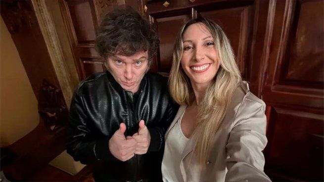 Javier Milei con Lady Market.