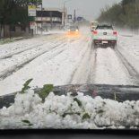 Un fuerte granizo azotó a Santa Fe.