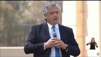 Alberto Fernández durante el acto de este martes en Rosario.