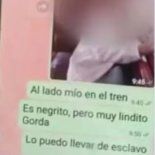 El mensaje racista que le encontraron al argentino en su celular en Brasil. El mensaje racista que le encontraron al argentino en su celular en Brasil.