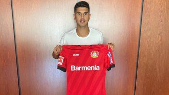 Exequiel Palacios fue presentado en Bayer Leverkusen.
