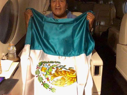 Evo Morales, al llegar a México.&nbsp;