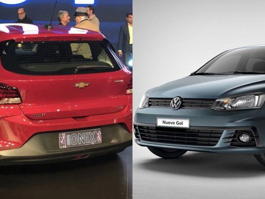 Chevrolet Onix y Volkswagen Gol Trend.&nbsp;